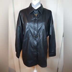 Celebrity Pink Black leather jacket SIZE MEDIUM